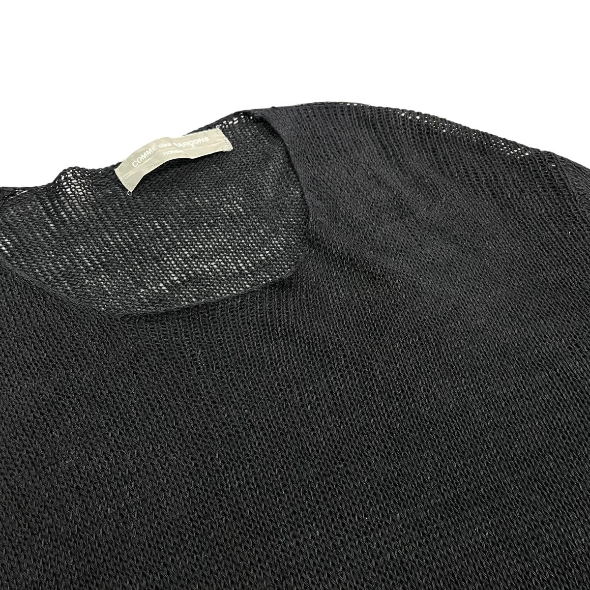 【コムデギャルソンオム】ニット　黒　ブラック　チルデンニット　AD2000 AD2000 ドッキング期 ニット ブラック レッド（2024/09/26買取
