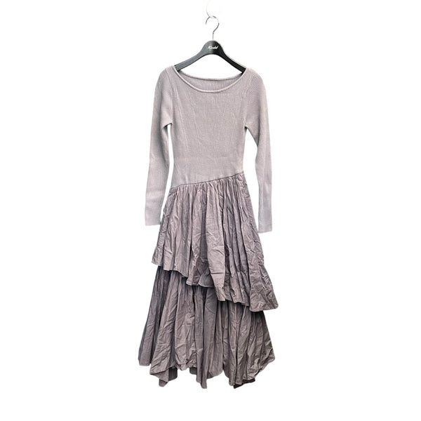 anuans(アニュアンス) ボートネックイレギュラーヘムドッキングニット