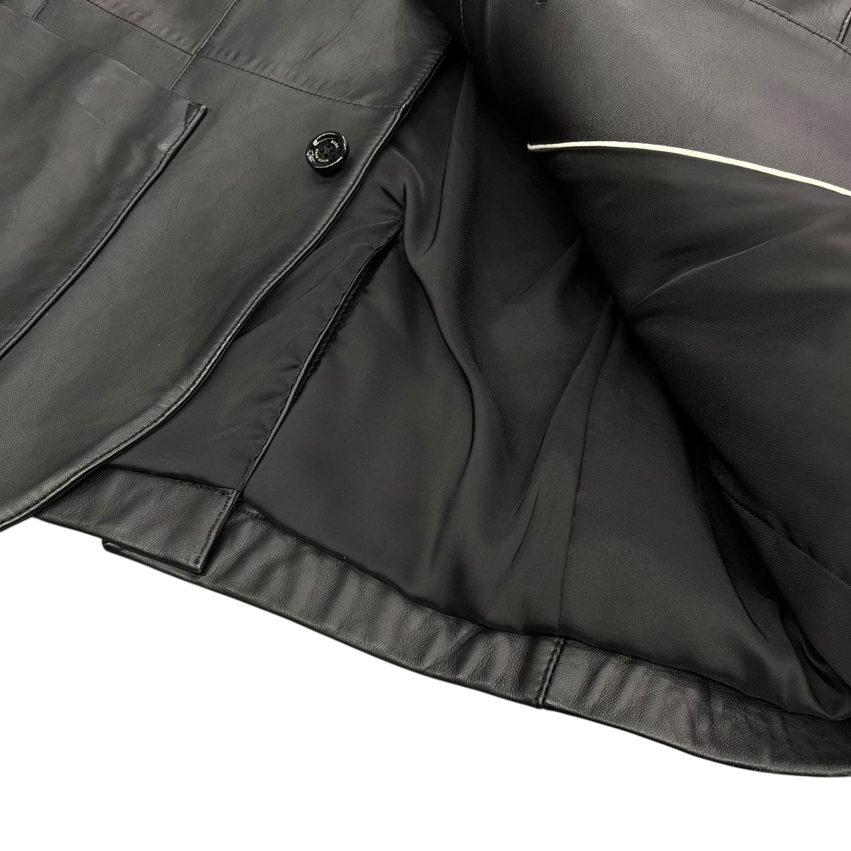 HUGO BOSS(ヒューゴボス) レザージャケット ブラック サイズ 48