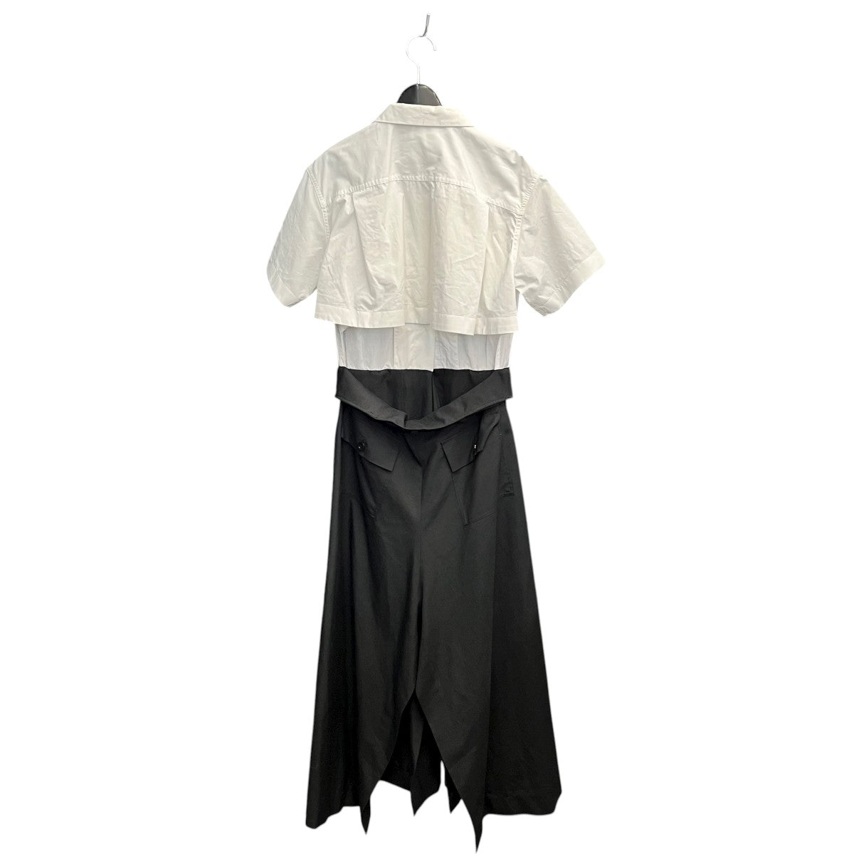 タグ付✨️sacai 22SS コットン×ナイロンツイルミックスドレス ワンピース タグ付✨️sacai 22SS コットン×ナイロンツイルミックスドレス