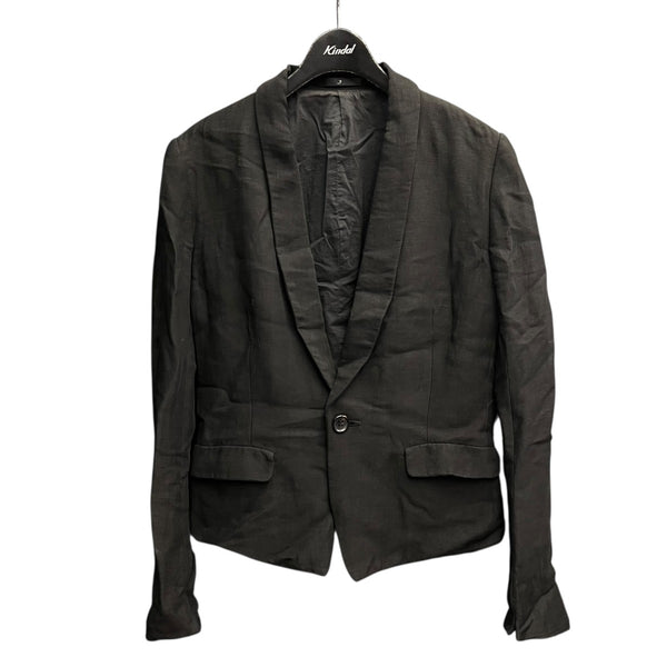 JULIUS ユリウス 1Bテーラードジャケット UNFORMED TWILL JULIUS(ユリウス) 04SSテーラードジャケット ブラック サイズ 0