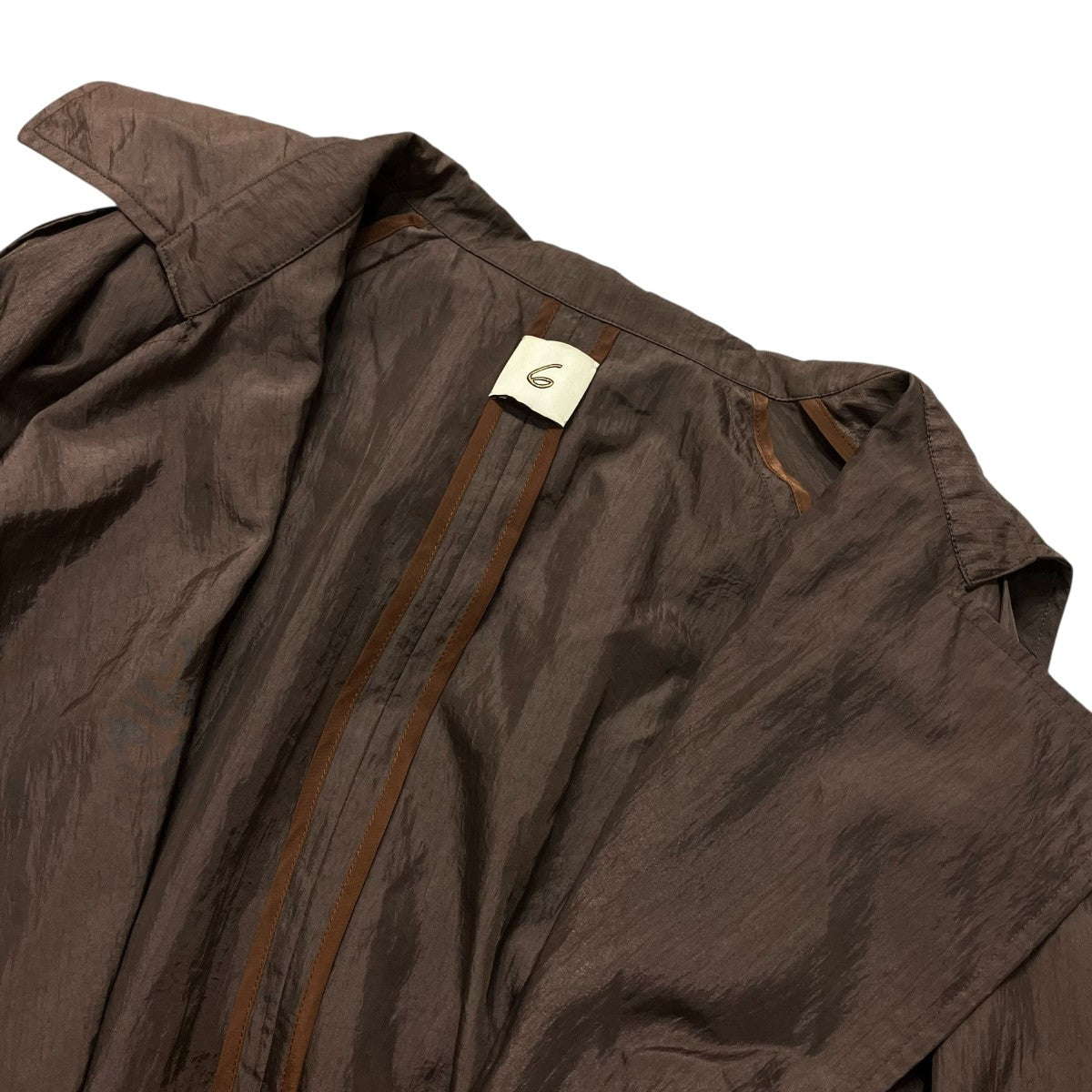 6(ROKU) BEAUTY＆YOUTH NYLON BIG TRENCH COATロングナイロンコート8625-104-0160 古着・中古-3枚目のアイテム画像