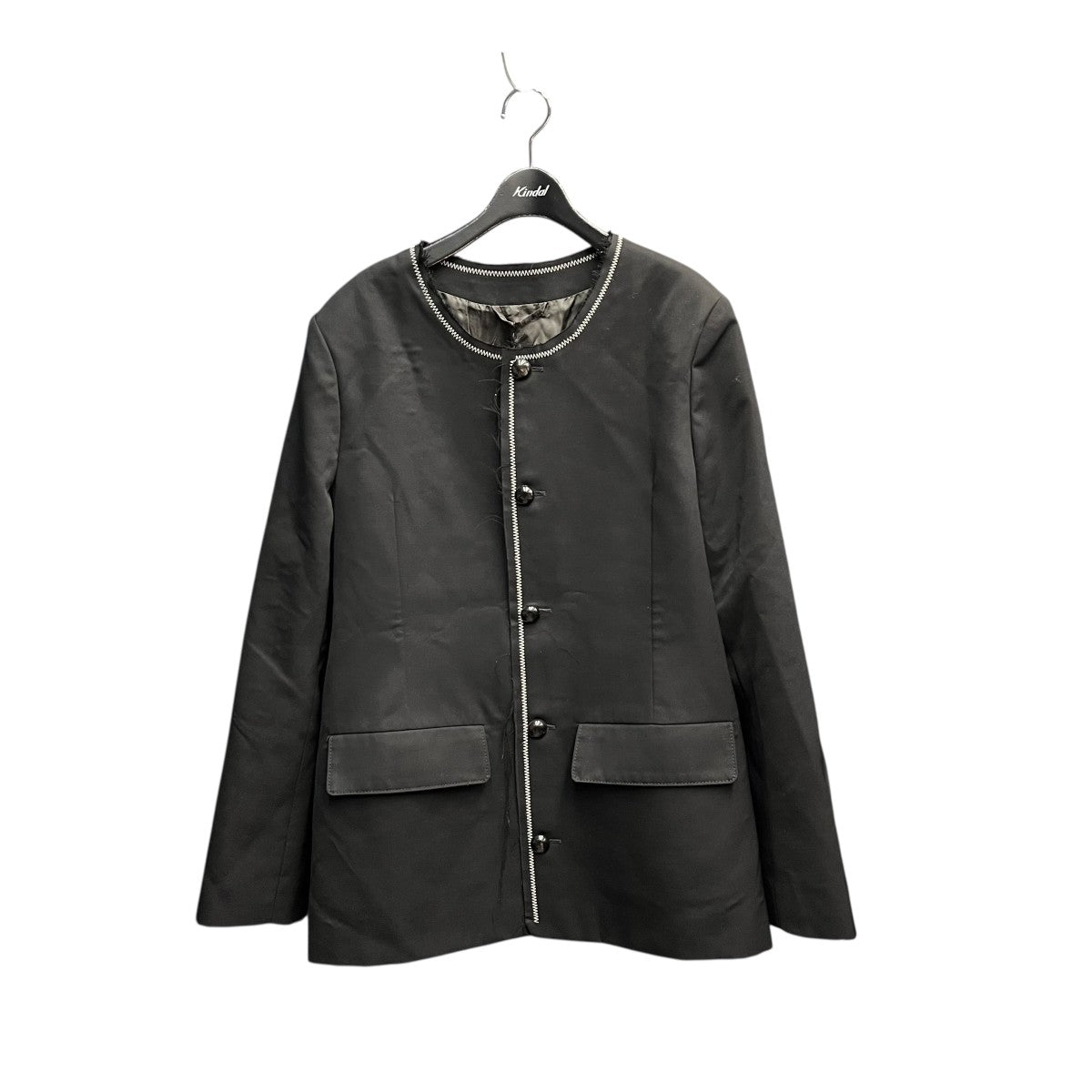 24AWJERED TAILORED JACKETノーカラージャケットNL24F-305-N2038-9999-BK-S