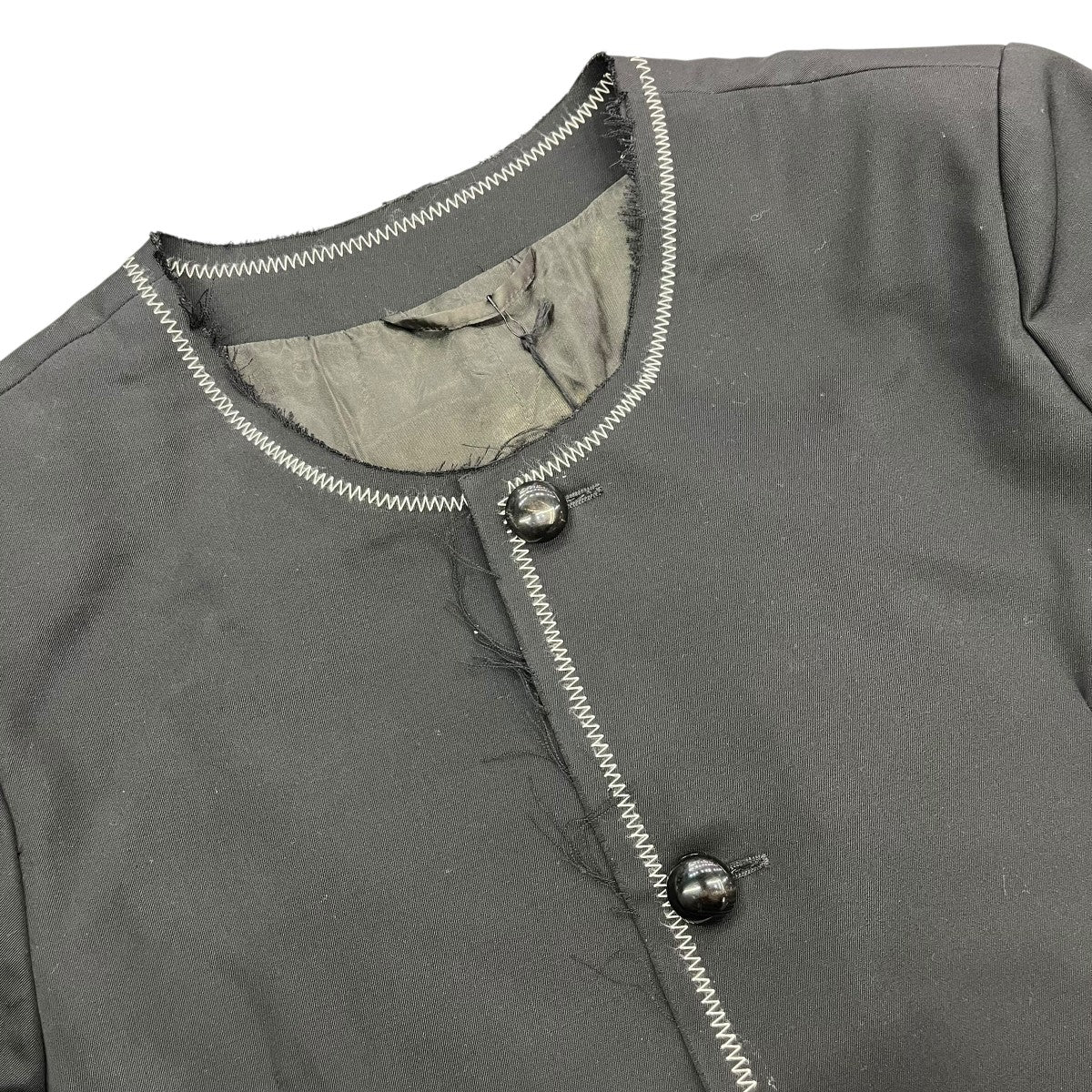 24AWJERED TAILORED JACKETノーカラージャケットNL24F-305-N2038-9999-BK-S