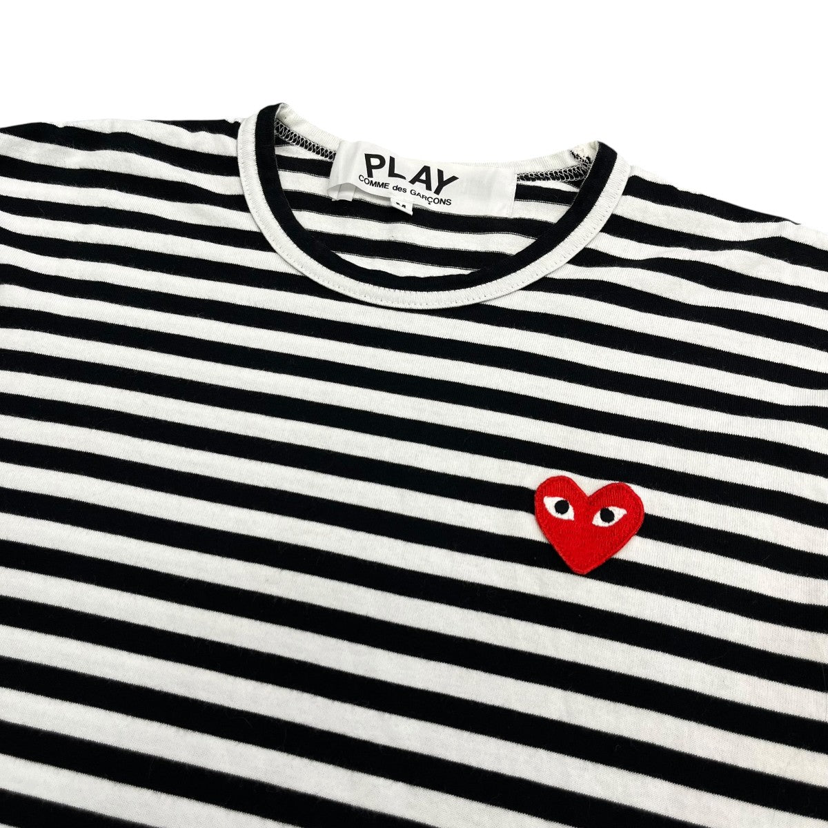 PLAY COMME des GARCONS AD2022ボーダーカットソーAZ-T164 古着・中古-3枚目のアイテム画像