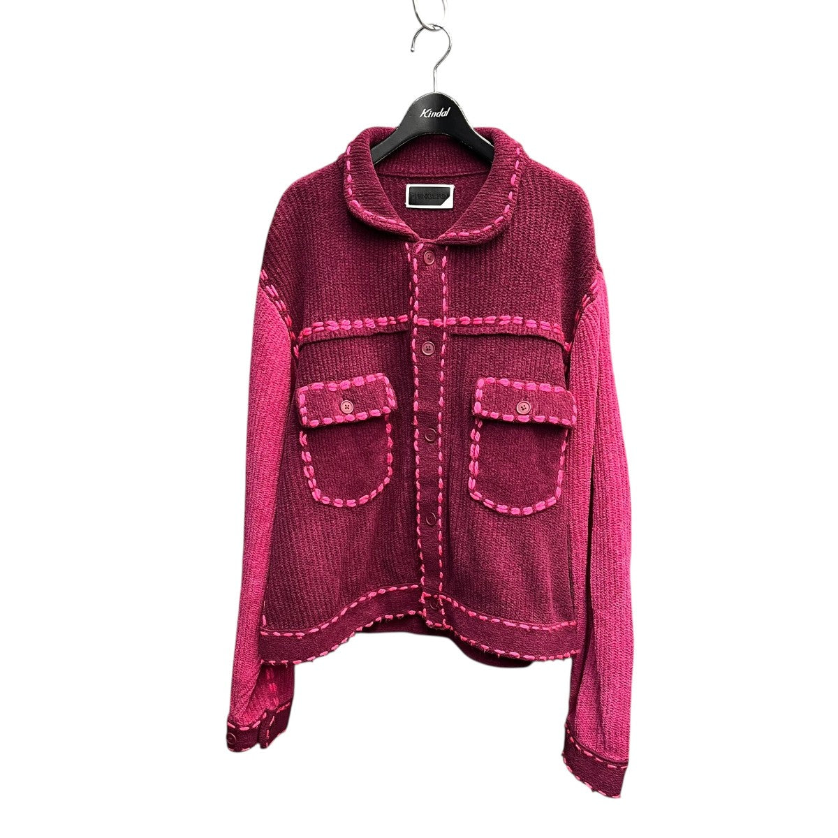 希少 phingerin ニットジャケット MULTI KNIT SHIRT JACKET GREEN – PHINGERIN