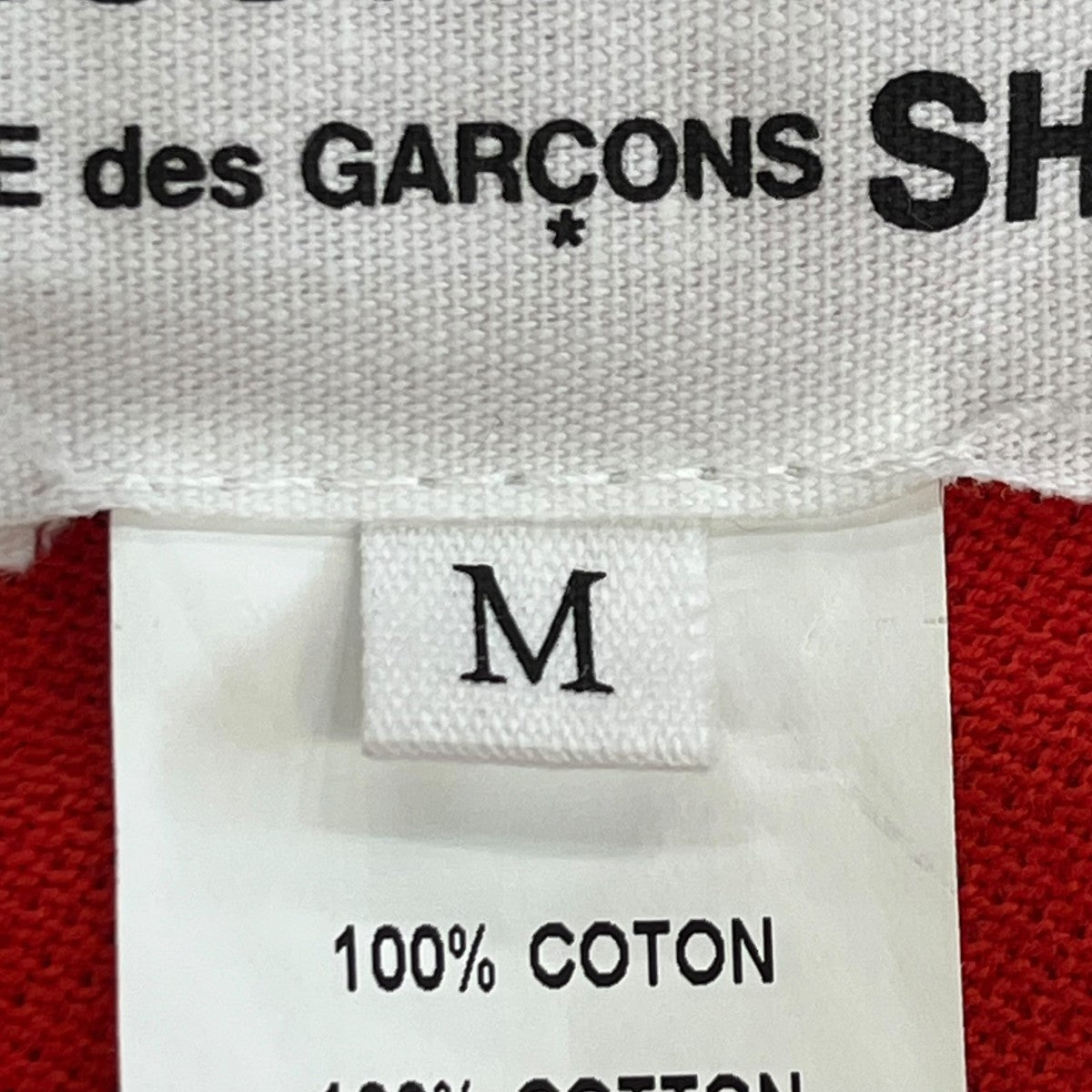 LACOSTE×COMME des GARCONS SHIRT コットン鹿の子アシンメトリーポロシャツポロシャツFL-T003 古着・中古-6枚目のアイテム画像