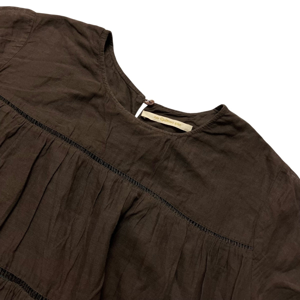ne quittez pas CottonVoileTieredMaxiDressフレアロングワンピース010400CA1 古着・中古-3枚目のアイテム画像