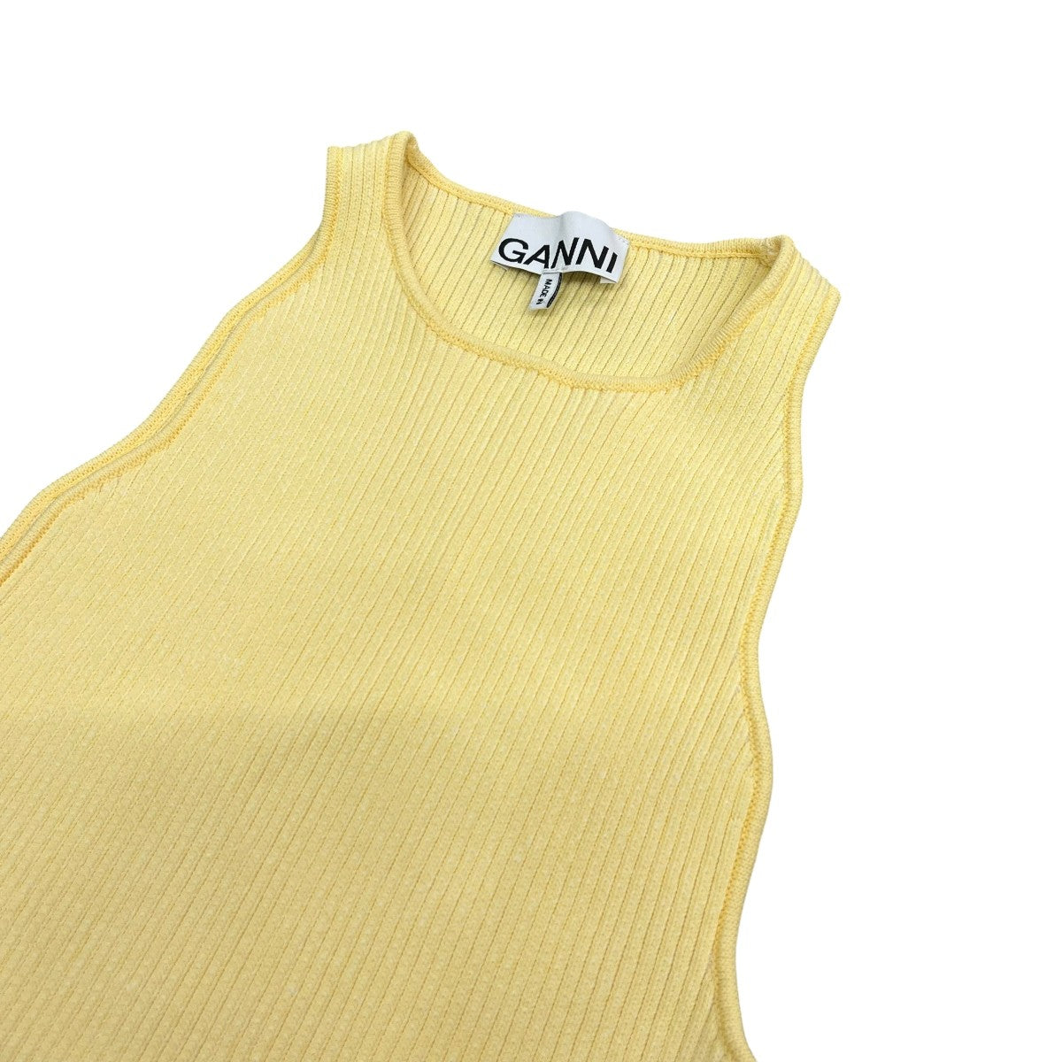 Ganni リブノースリーブカットソーK1756 古着・中古-3枚目のアイテム画像