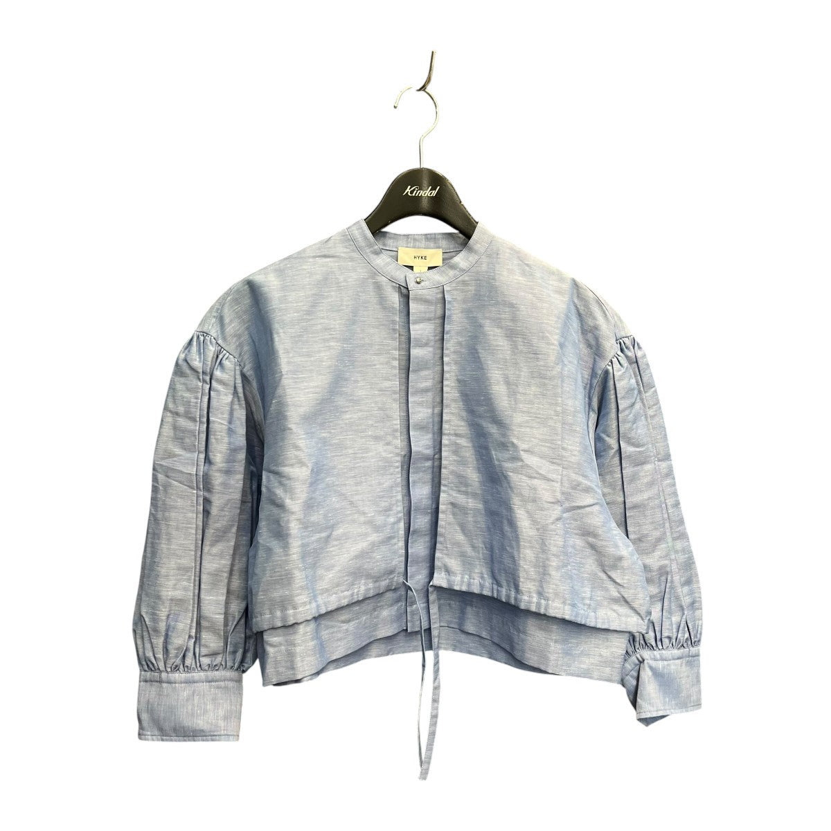 HYKE C L BALLOON SLEEVE BLOUSEノーカラーシャツ241-15207 古着・中古-1枚目のアイテム画像