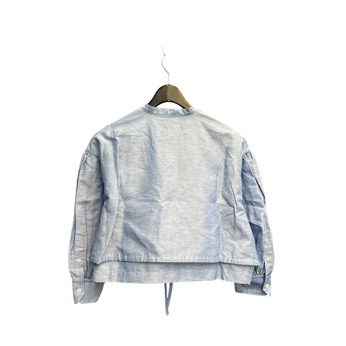 HYKE C L BALLOON SLEEVE BLOUSEノーカラーシャツ241-15207 古着・中古-2枚目のアイテム画像