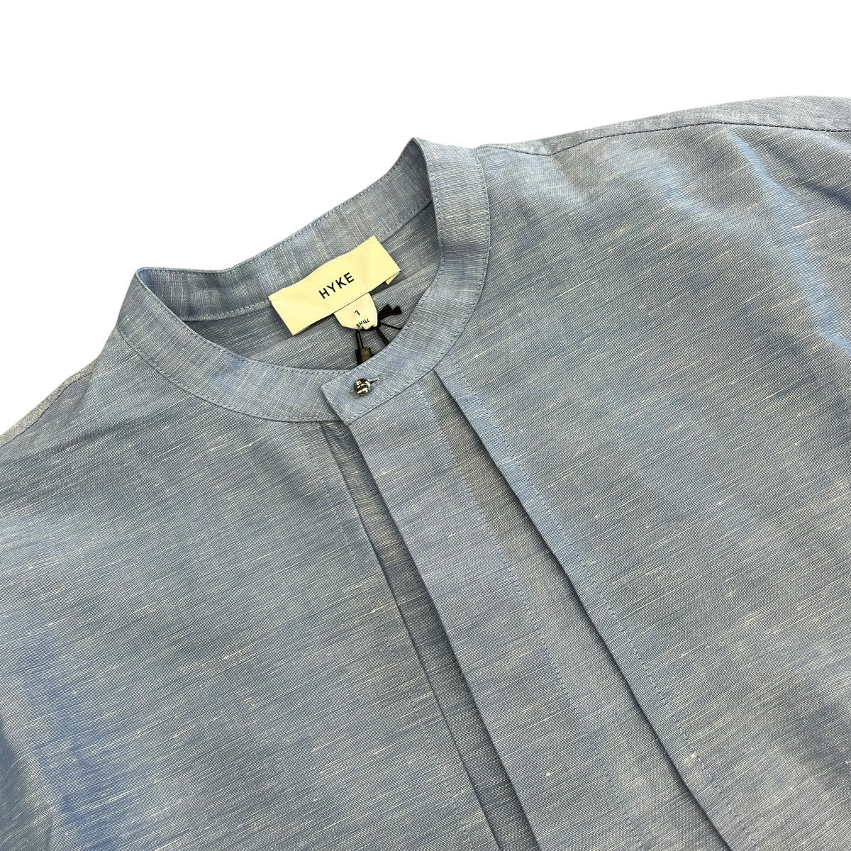 HYKE C L BALLOON SLEEVE BLOUSEノーカラーシャツ241-15207 古着・中古-3枚目のアイテム画像