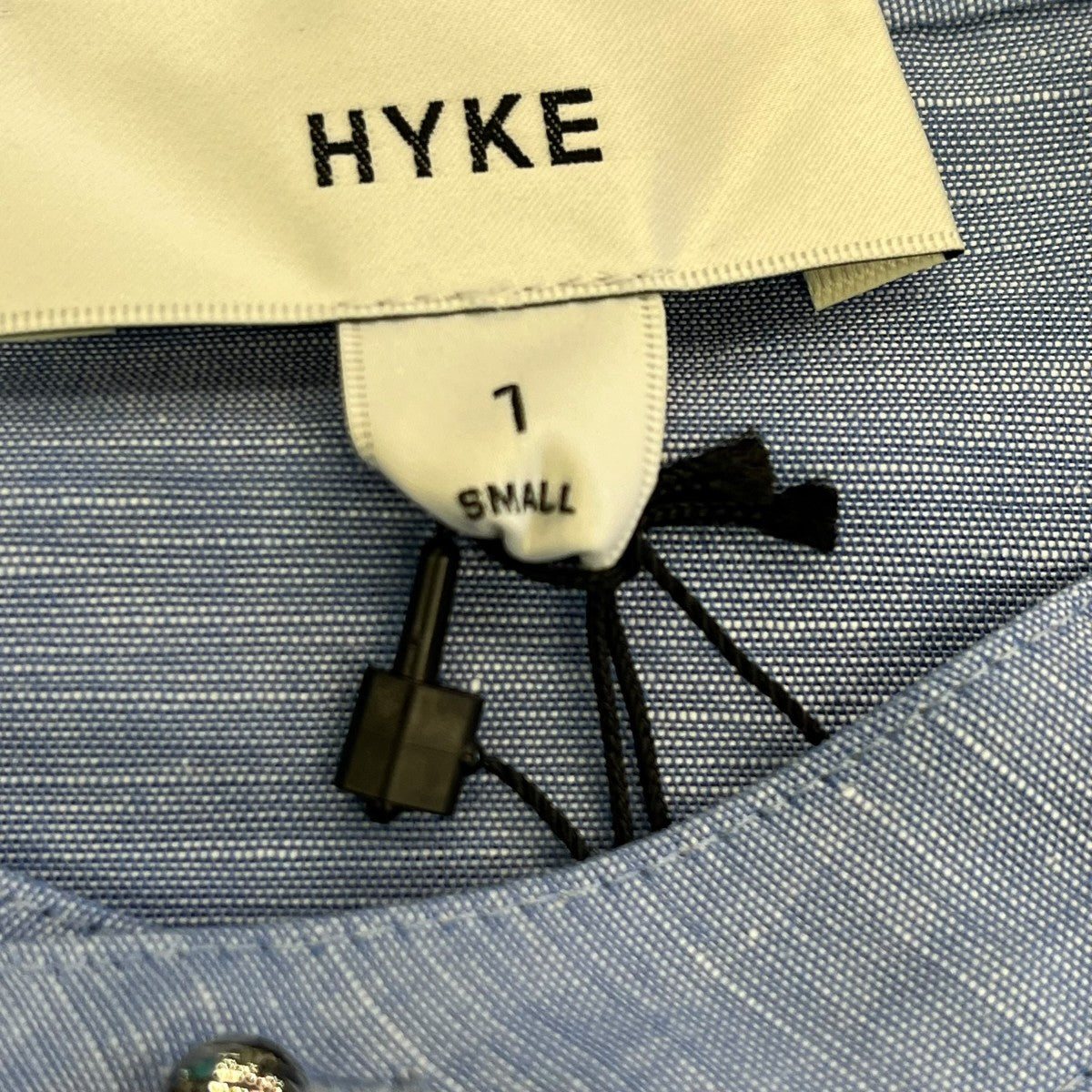 HYKE C L BALLOON SLEEVE BLOUSEノーカラーシャツ241-15207 古着・中古-6枚目のアイテム画像
