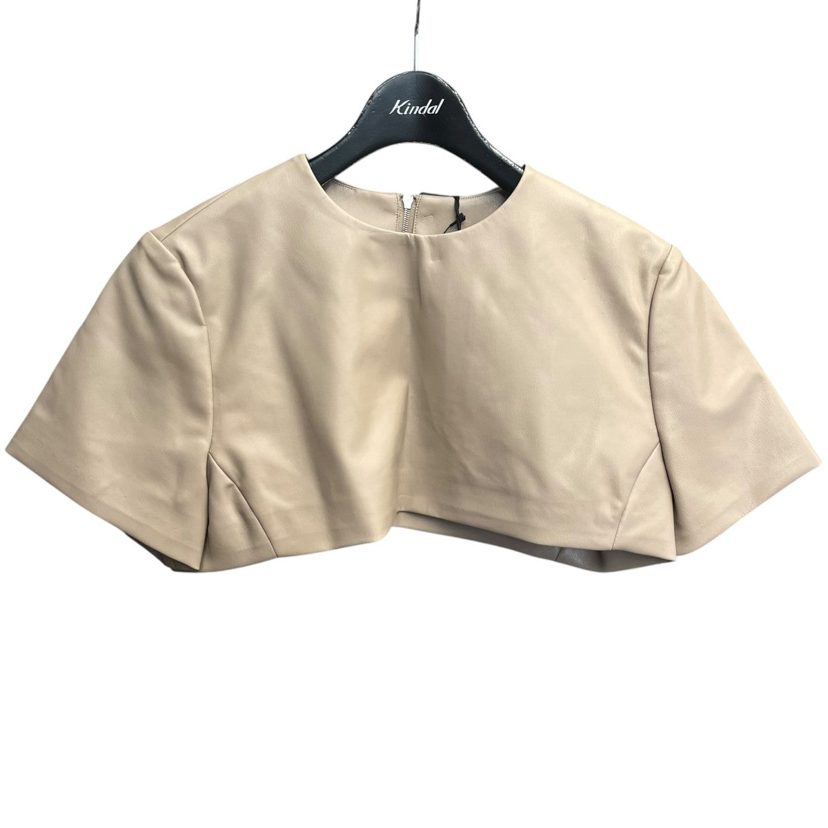 HYKE FAUX LEATHER CROPPED TOPフェイクレザーカットソー251-17497 古着・中古-1枚目のアイテム画像