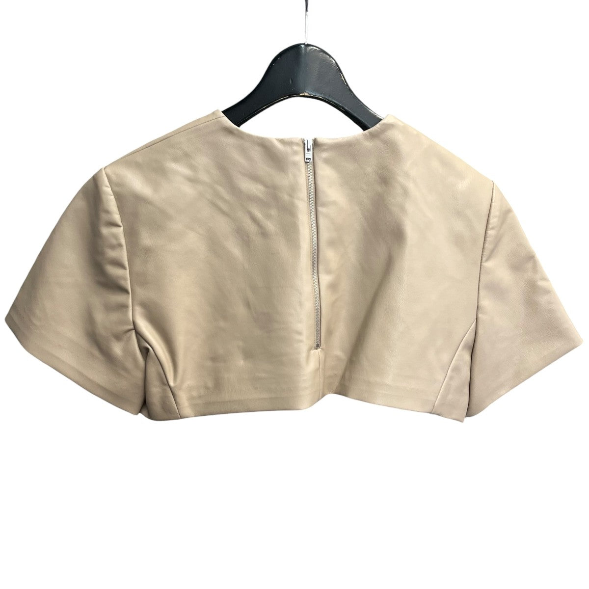 HYKE FAUX LEATHER CROPPED TOPフェイクレザーカットソー251-17497 古着・中古-2枚目のアイテム画像