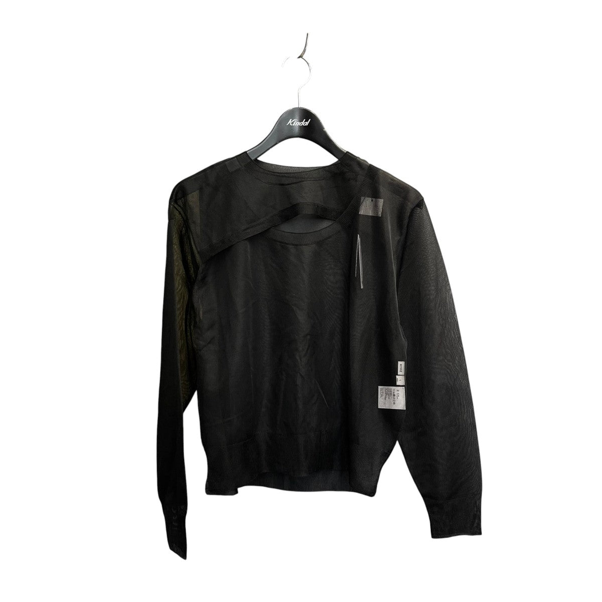 HYKE SHEER CREW NECK SWEATERシアカットソー251-11394 古着・中古-1枚目のアイテム画像