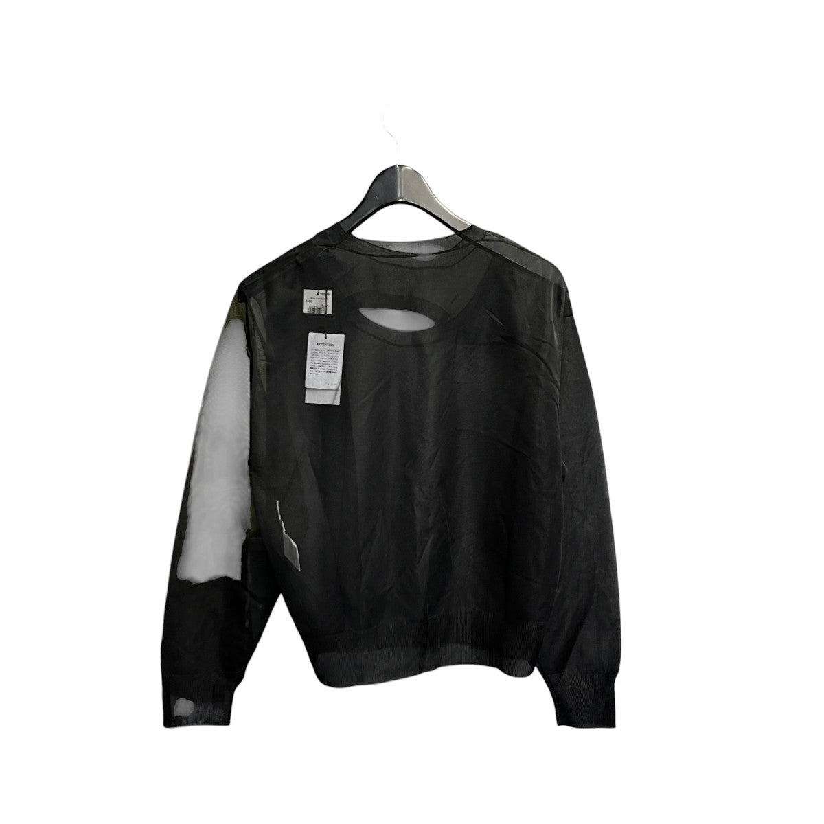 HYKE SHEER CREW NECK SWEATERシアカットソー251-11394 古着・中古-2枚目のアイテム画像