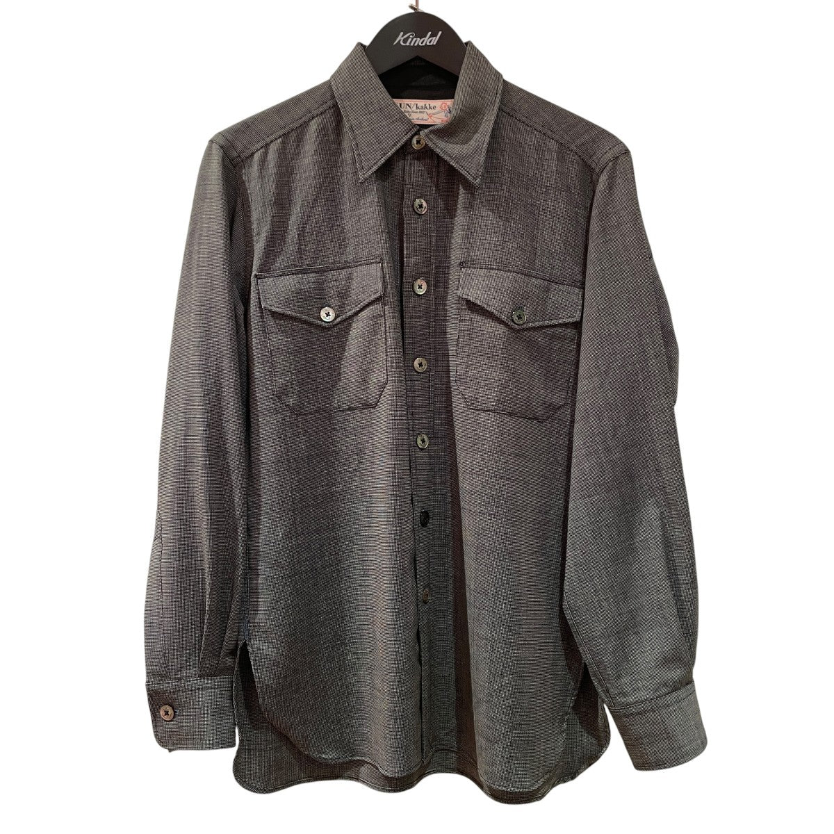 SUN／kakke LE 1973 birds eye cpo shirt長袖シャツ 古着・中古-1枚目のアイテム画像