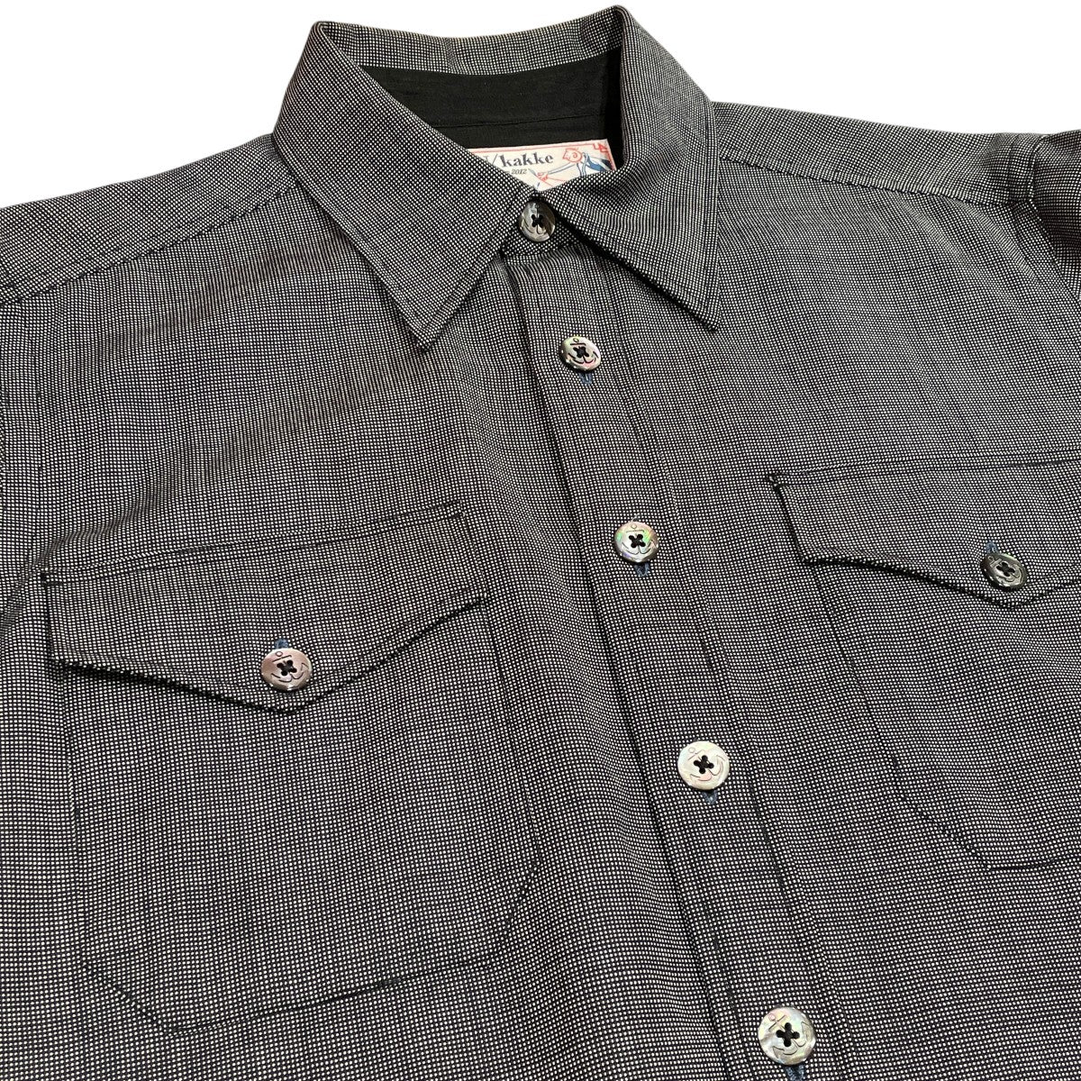 SUN／kakke LE 1973 birds eye cpo shirt長袖シャツ 古着・中古-3枚目のアイテム画像