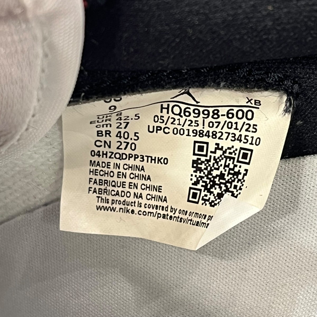 AIR JORDAN 1 RETRO LOW OGローカットスニーカーHQ6998-600