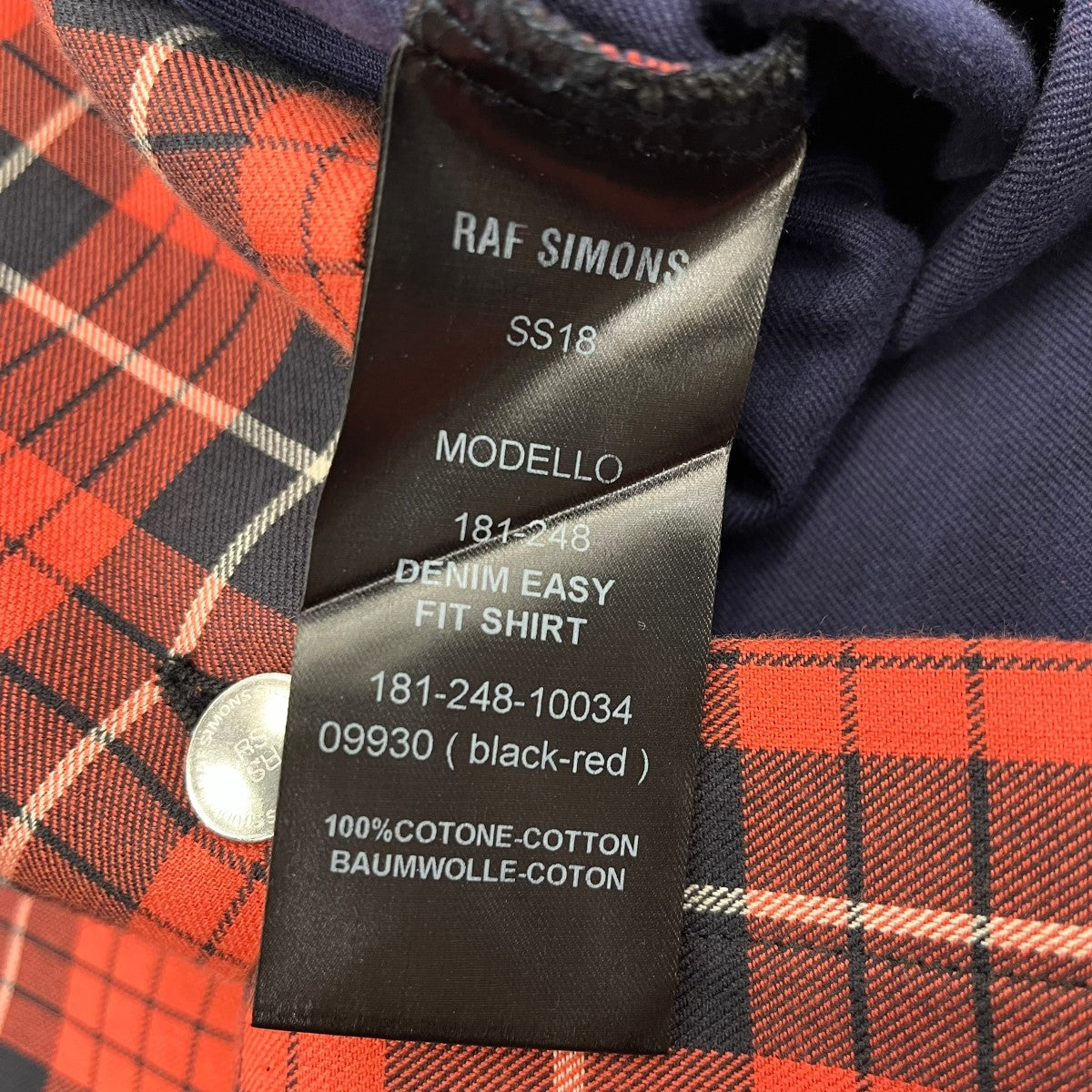RAF SIMONS チェックシャツ181-248-10034 古着・中古-6枚目のアイテム画像