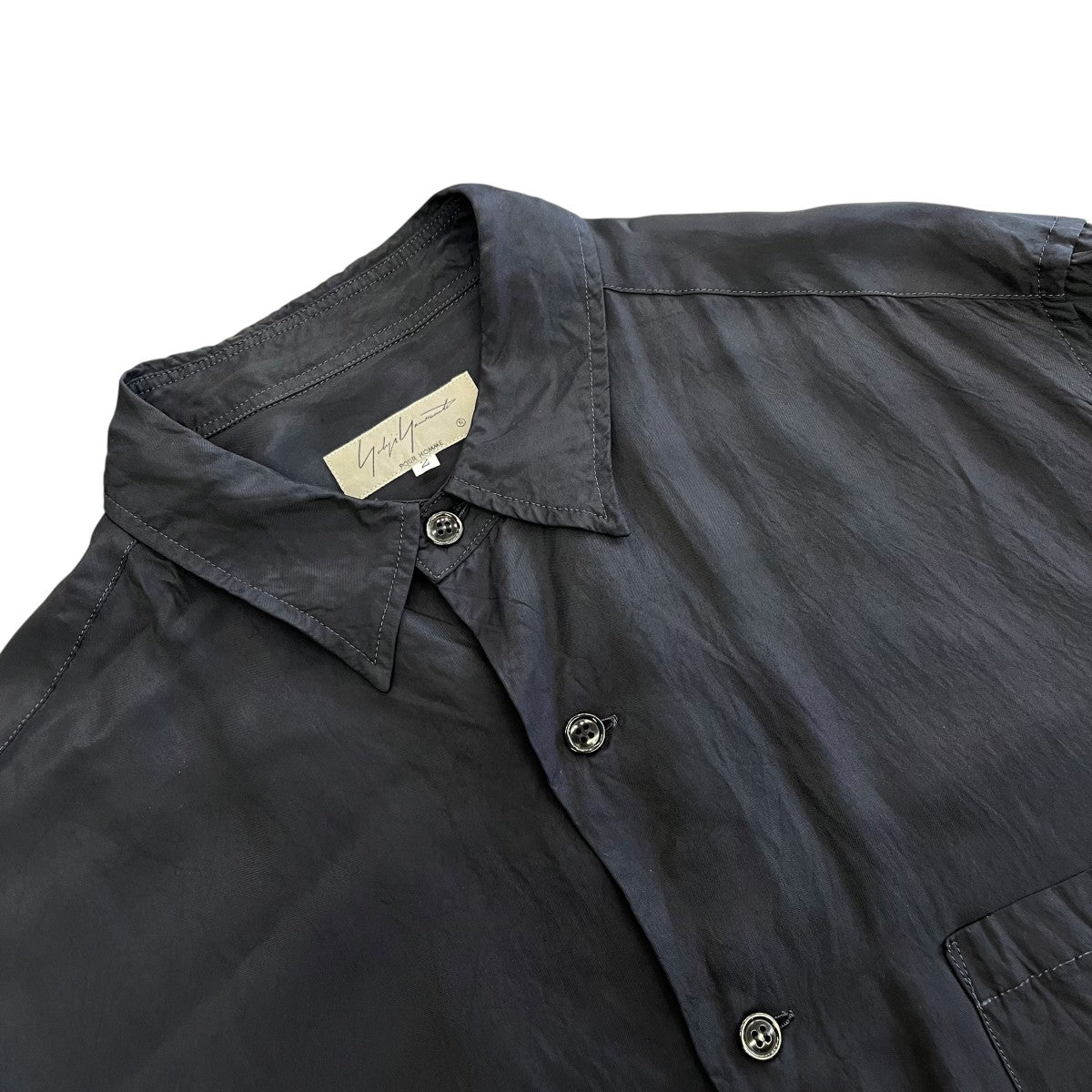 Yohji Yamamoto pour homme 20SS半袖シャツHN-B68-245 古着・中古-3枚目のアイテム画像