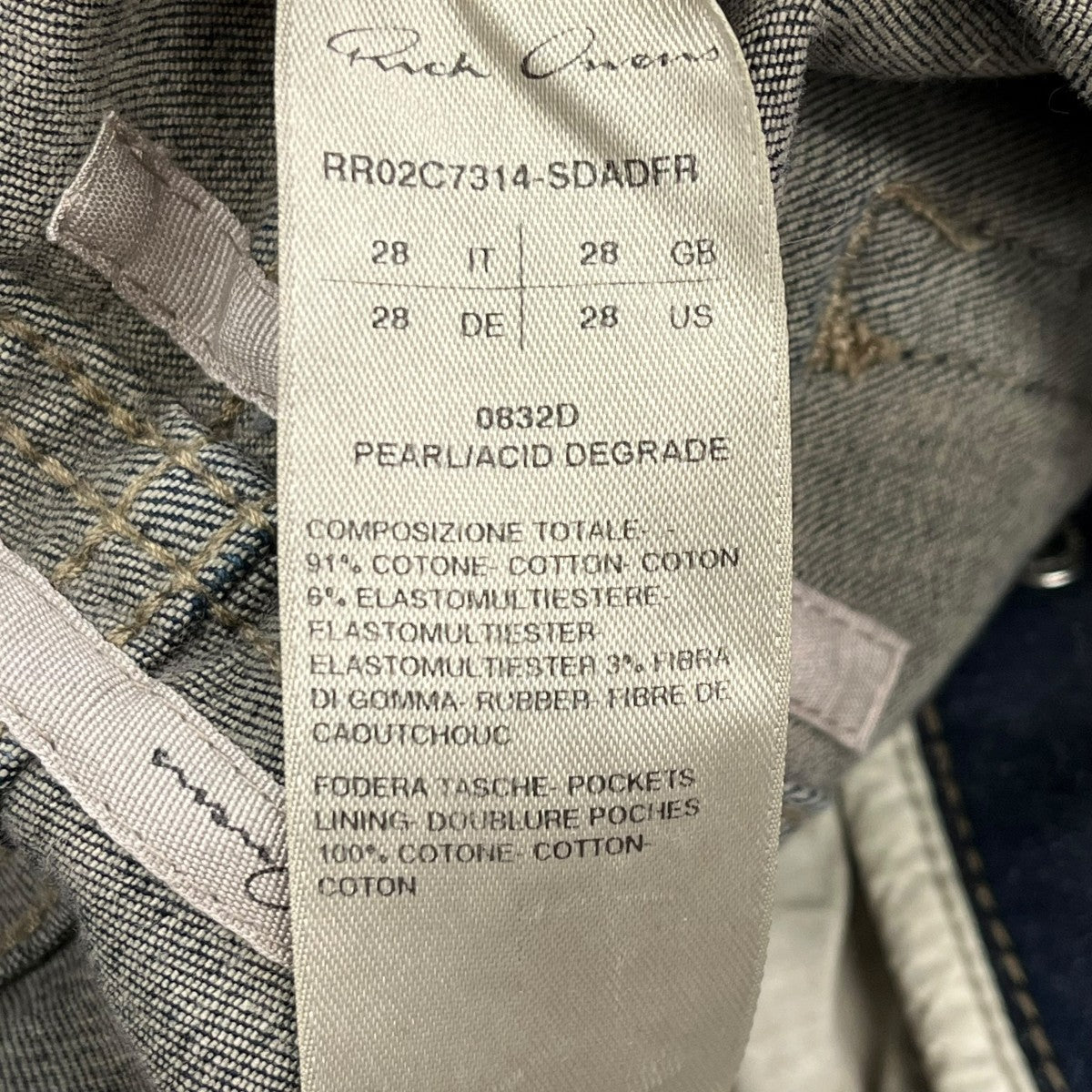 TYRONE CUT PEARL ACID DEGRADEデニムパンツRR02C7314-SDADFR