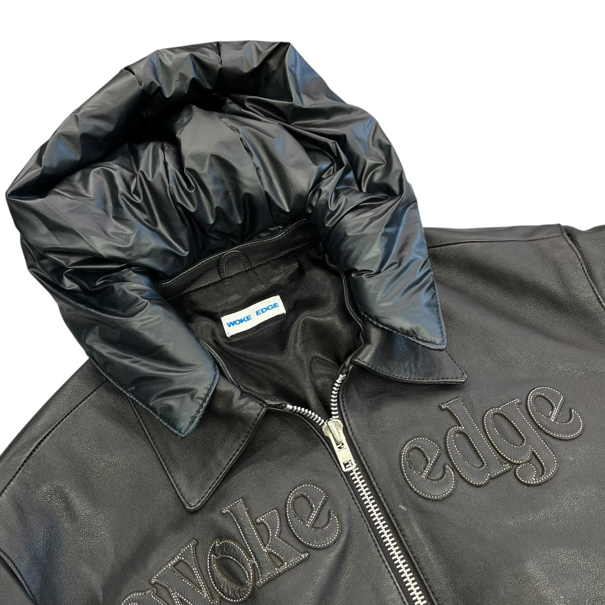 Leather Tech Bomber Jacketレザージャケット