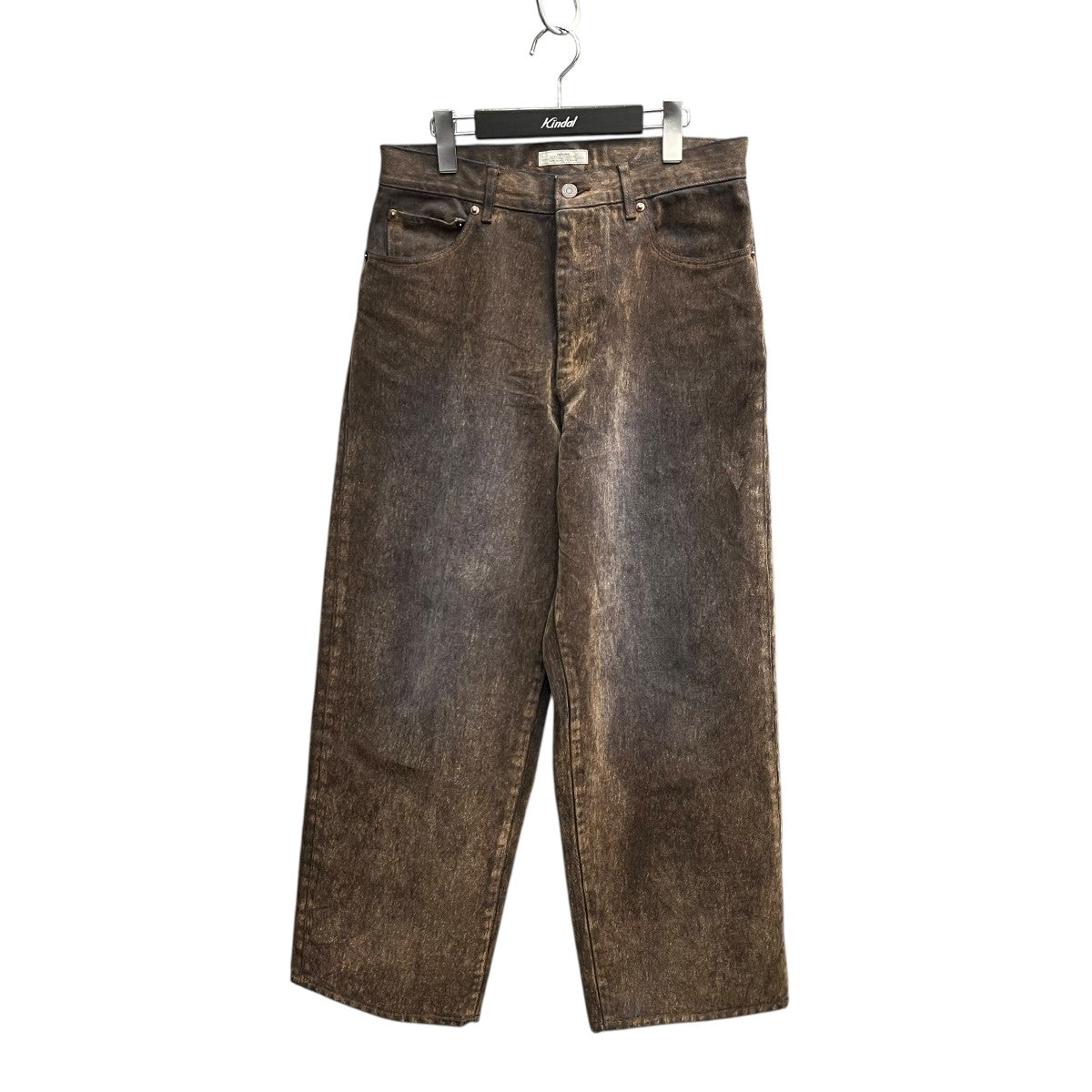 フロッキー プリント ワイド デニム 5ポケットデニムパンツ25030464027030