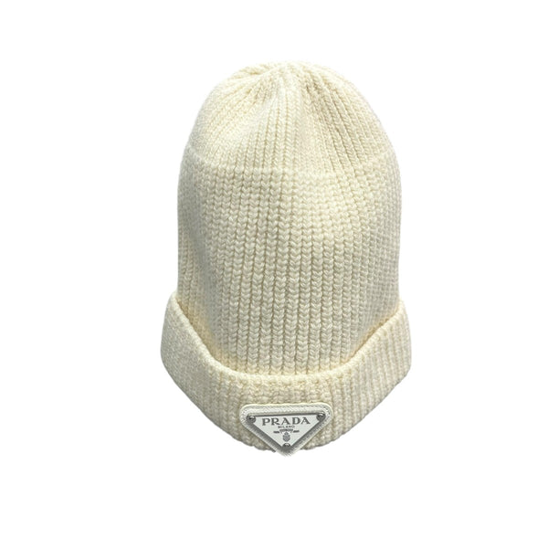 新品未使用PRADA 白ニット帽 PRADA(プラダ) ニット帽UMD489 UMD489 ホワイト サイズ S｜【公式