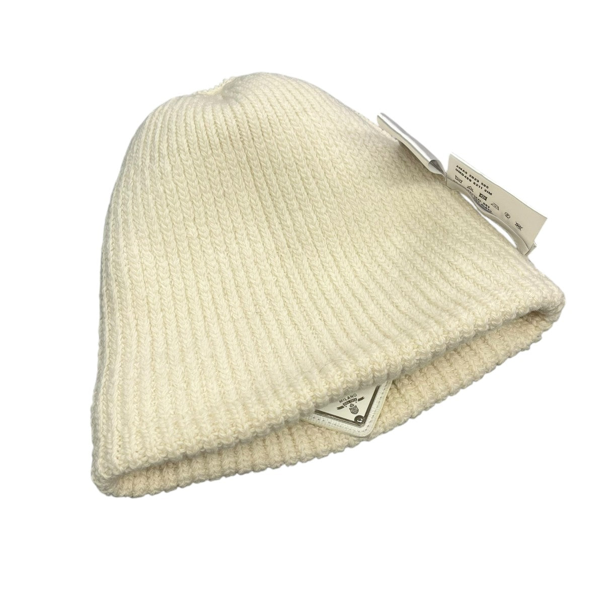 PRADA(プラダ) ニット帽UMD489 UMD489 ホワイト サイズ S｜【公式