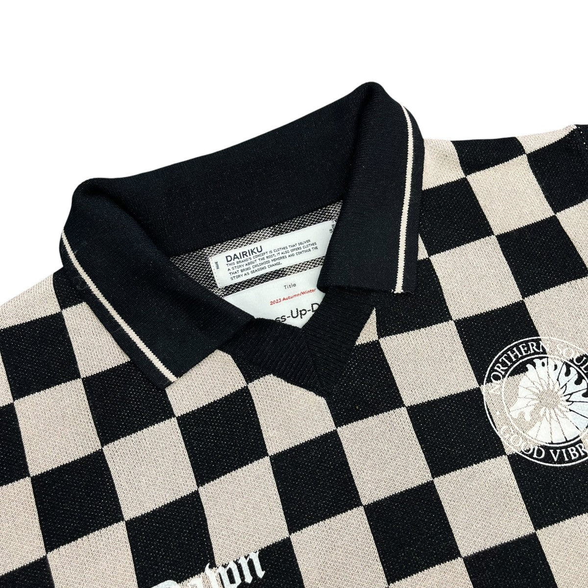 DAIRIKU 23AWLame Soccer Uniform Knit Pulloverポロシャツ23AW K-9 古着・中古-3枚目のアイテム画像