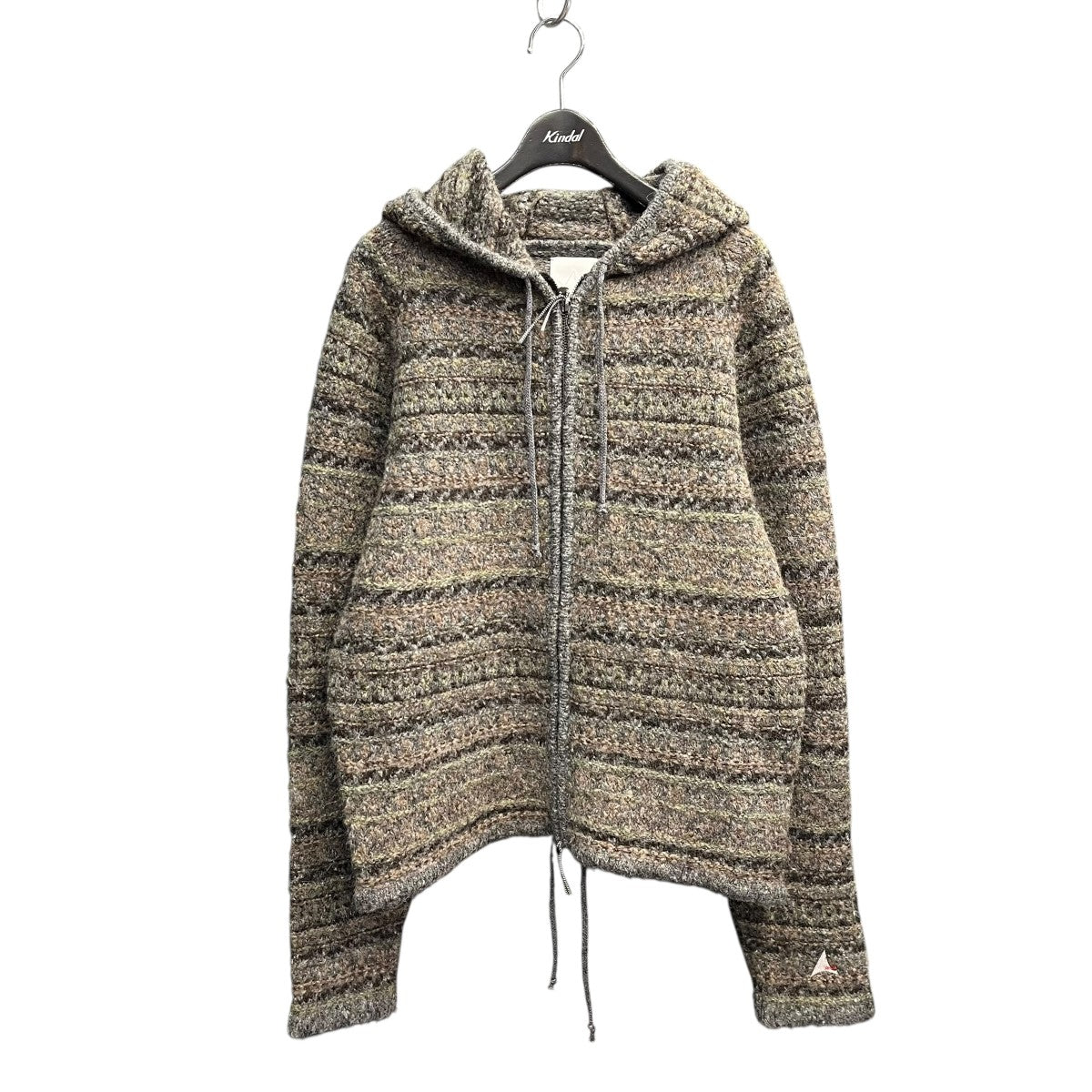 ROA fair isle felted knit zip up hoodieフリースジャケット 古着・中古-1枚目のアイテム画像