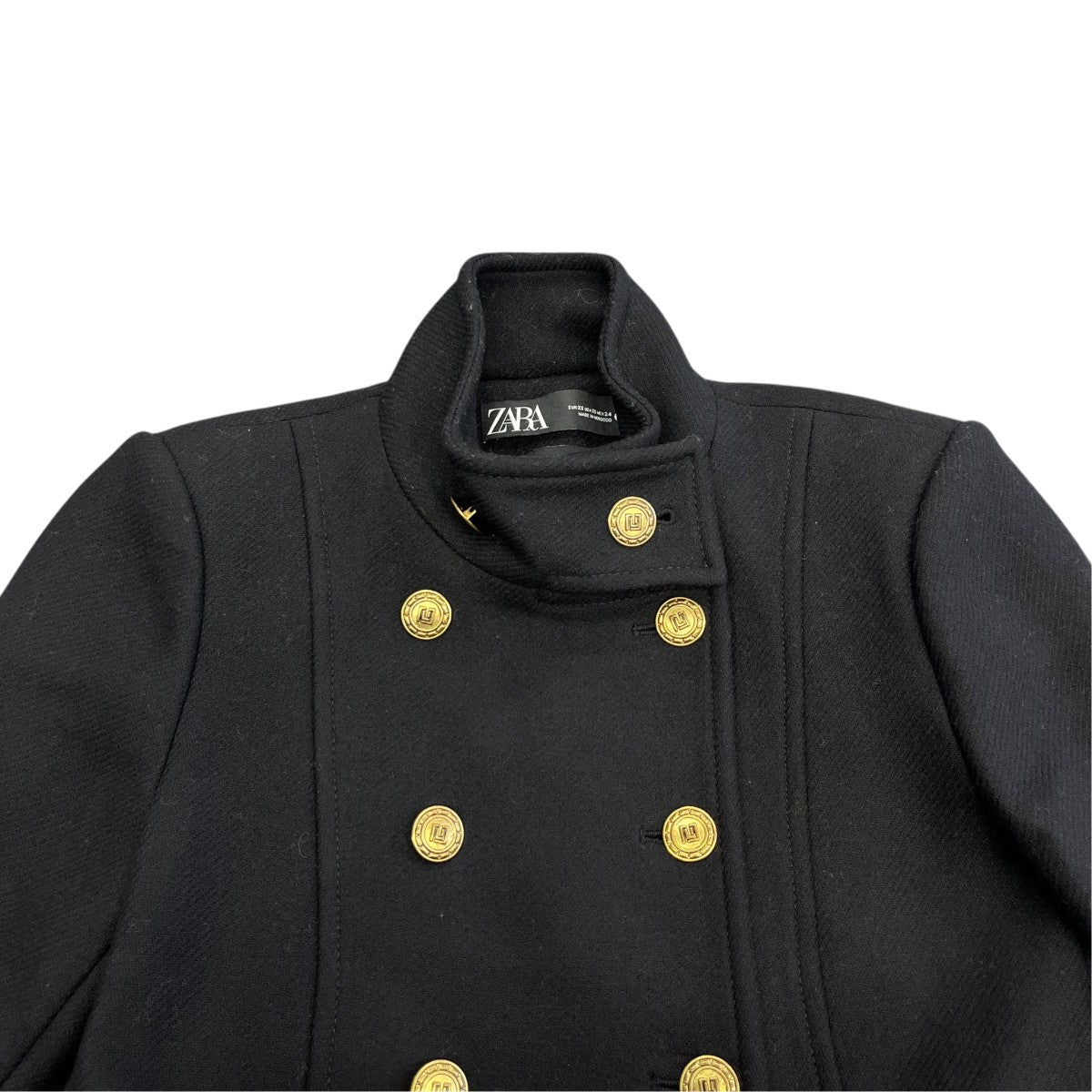 ZARA mantecoナポレオンショートコート9442 744 800 古着・中古-3枚目のアイテム画像