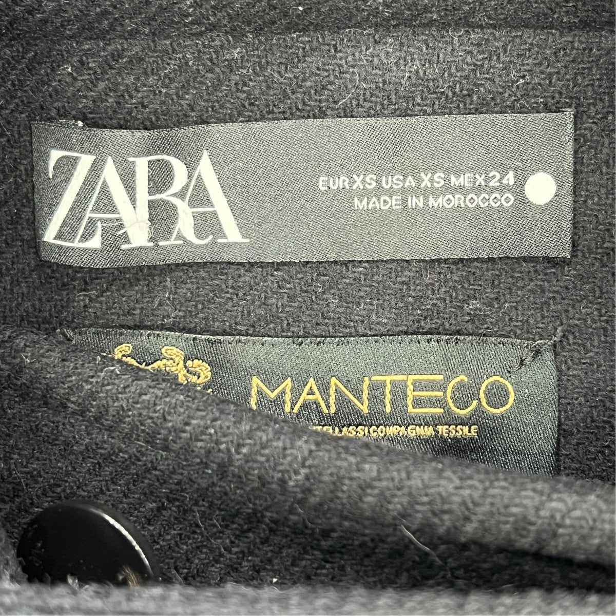 ZARA mantecoナポレオンショートコート9442 744 800 古着・中古-7枚目のアイテム画像