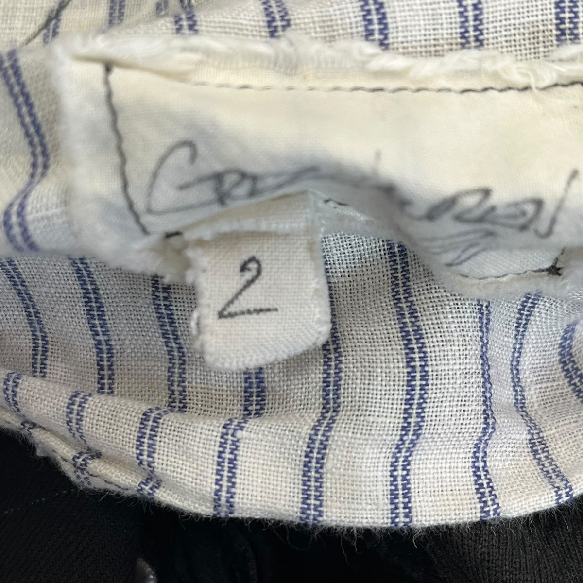 GREG LAUREN(グレッグローレン) サスペンダー付パンツ ブラック サイズ