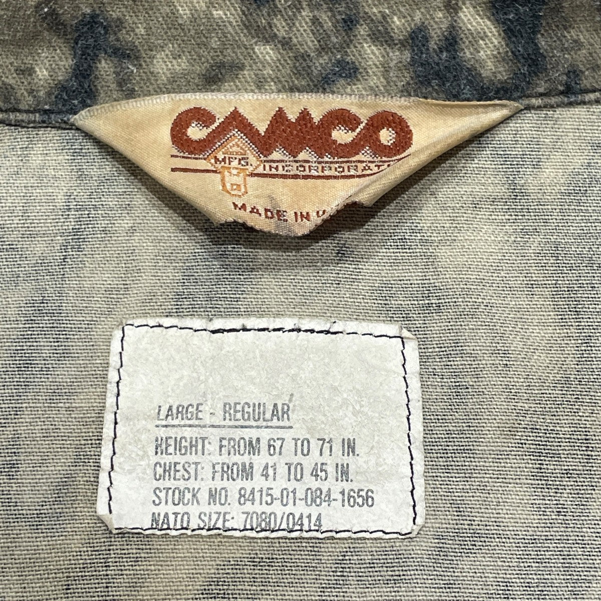 USED CAMCOミリタリーシャツ8415-01-084-1656 古着・中古-7枚目のアイテム画像