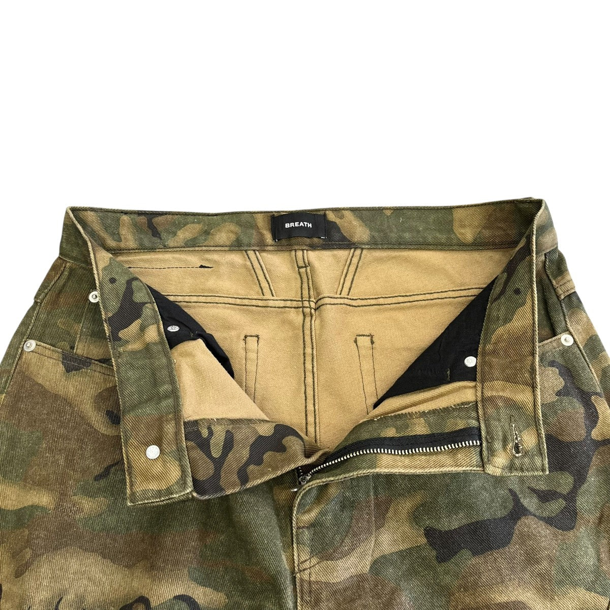 BREATH 25AWCOATING BIKER CAMO PANTデニムパンツBR25AW P1006 古着・中古-3枚目のアイテム画像
