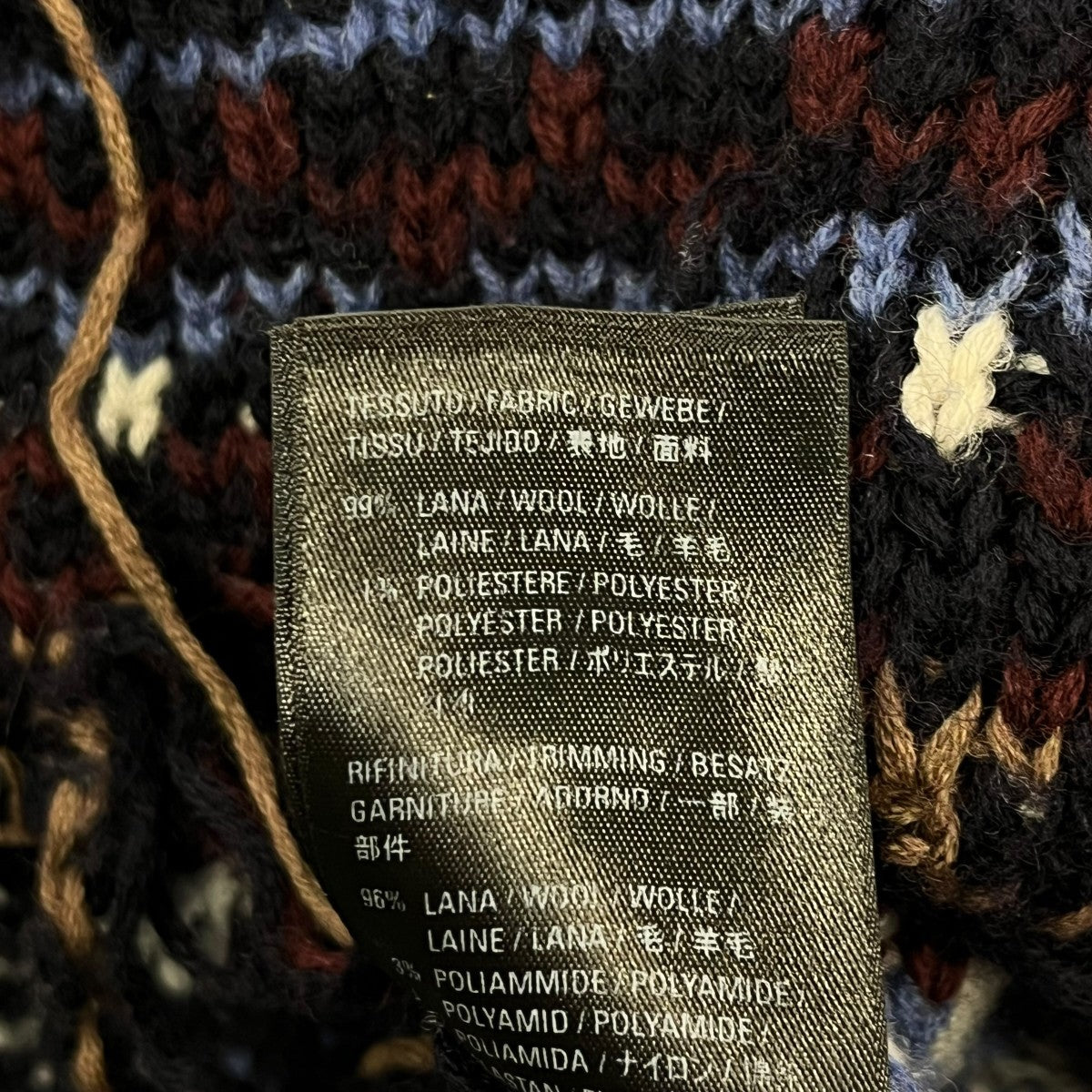 21AWdistressed-effect crew neck jumperニット662518