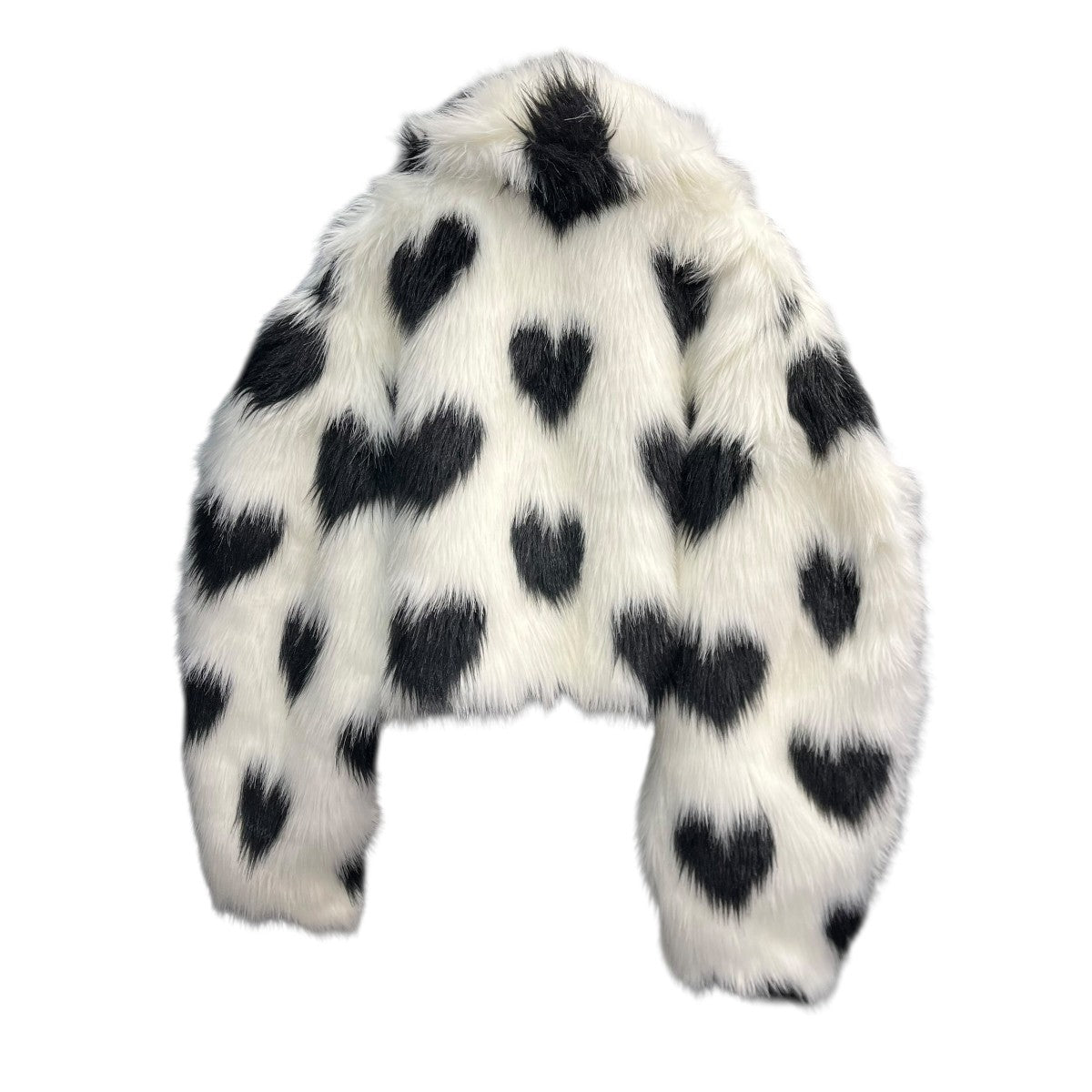 24AWCurve Sleeve Heart Pattern Fur JacketファージャケットVS AW24 J08