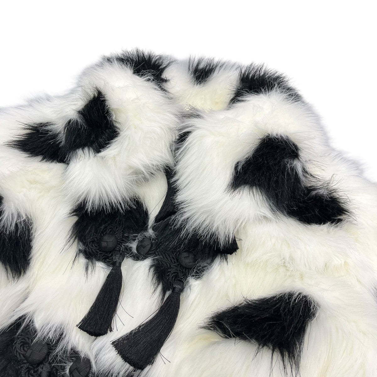24AWCurve Sleeve Heart Pattern Fur JacketファージャケットVS AW24 J08