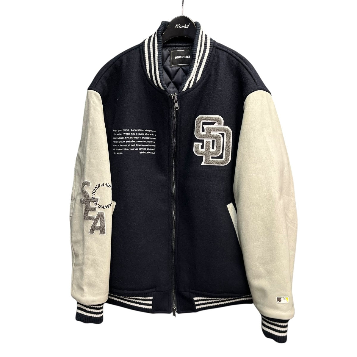 WIND AND SEA San Diego Padres Varsity Jacketレザー切替スタジャンWDS C MLBP 23 AP Q2 01 古着・中古-1枚目のアイテム画像