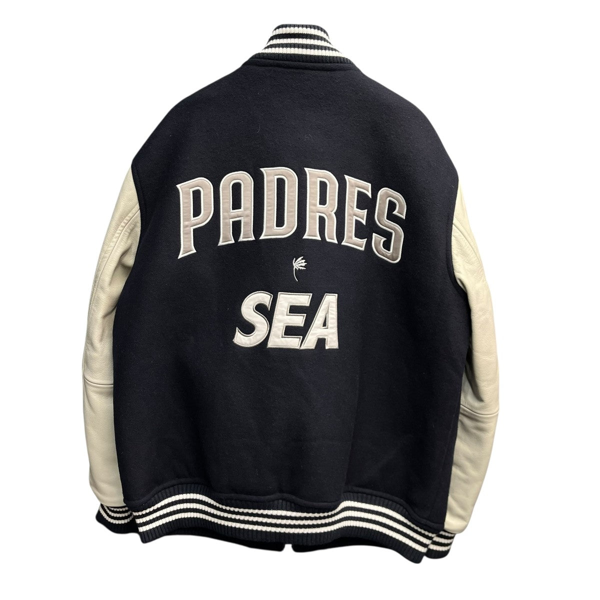 WIND AND SEA San Diego Padres Varsity Jacketレザー切替スタジャンWDS C MLBP 23 AP Q2 01 古着・中古-2枚目のアイテム画像