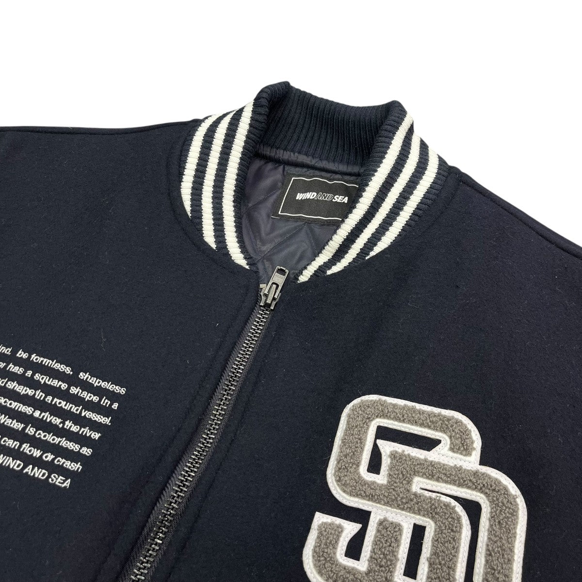 WIND AND SEA San Diego Padres Varsity Jacketレザー切替スタジャンWDS C MLBP 23 AP Q2 01 古着・中古-3枚目のアイテム画像