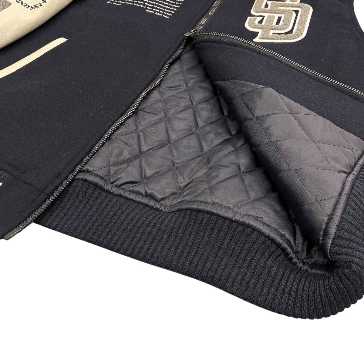 WIND AND SEA San Diego Padres Varsity Jacketレザー切替スタジャンWDS C MLBP 23 AP Q2 01 古着・中古-6枚目のアイテム画像
