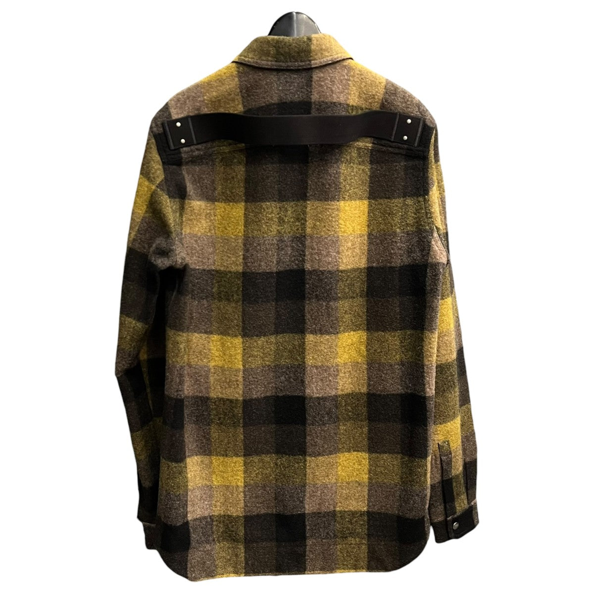 RICK OWENS 24AWOUTERSHIRT HONEY PLAID長袖シャツRU02D6729 WLDP 古着・中古-2枚目のアイテム画像