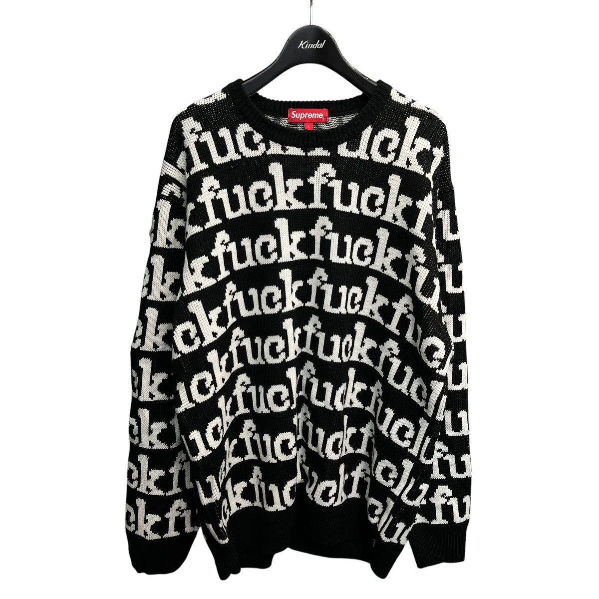 22SSFuck Sweater Blackクルーネックニット