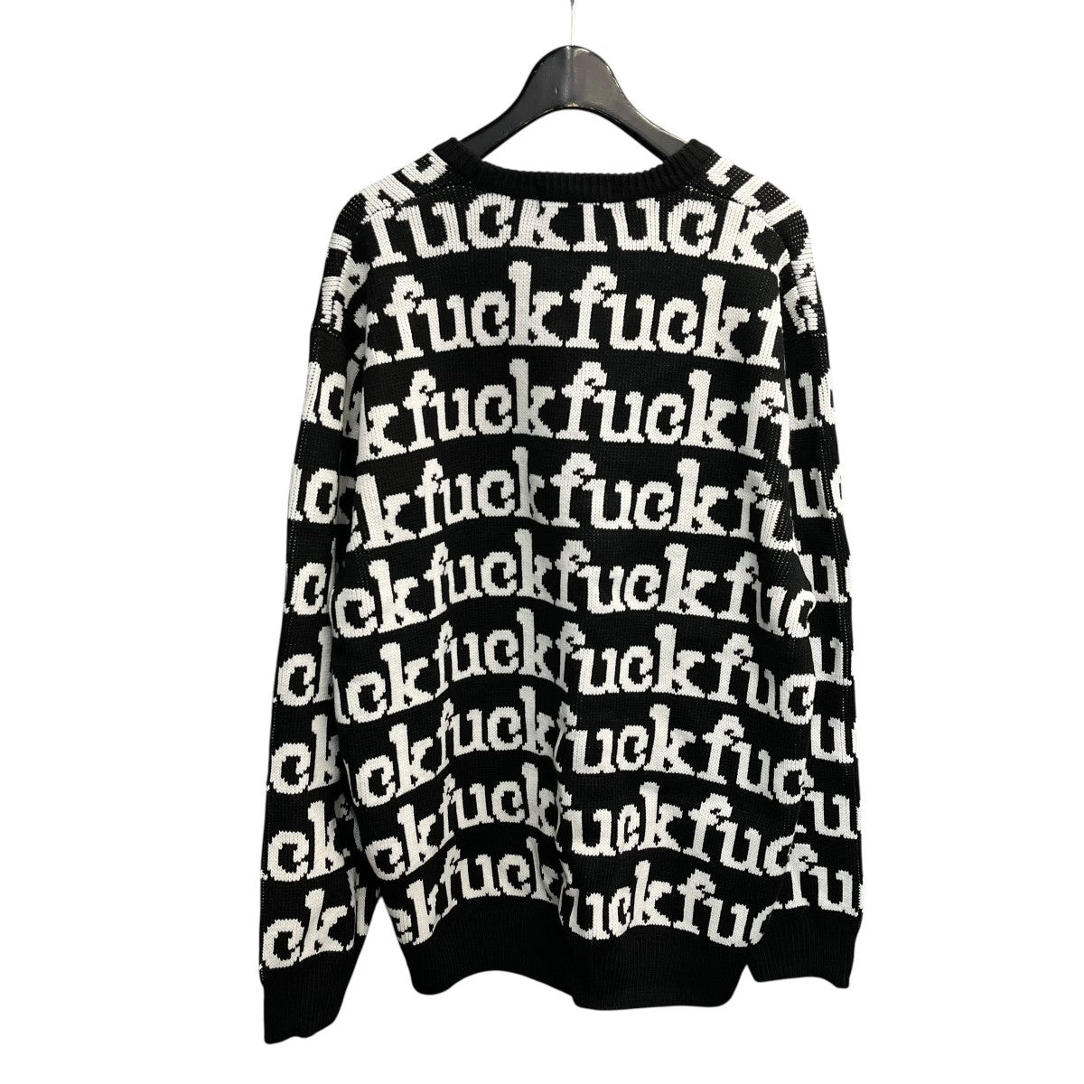 22SSFuck Sweater Blackクルーネックニット