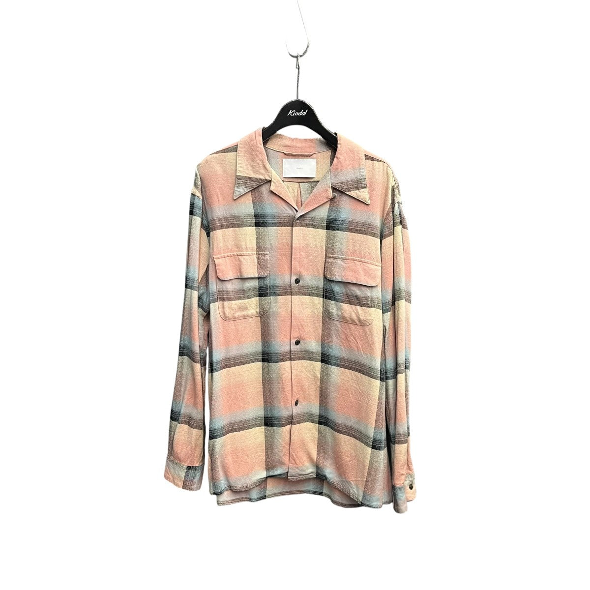 SUGARHILL(シュガーヒル) RAYON OMBRE PLAID OPEN COLLAR BLOUSE