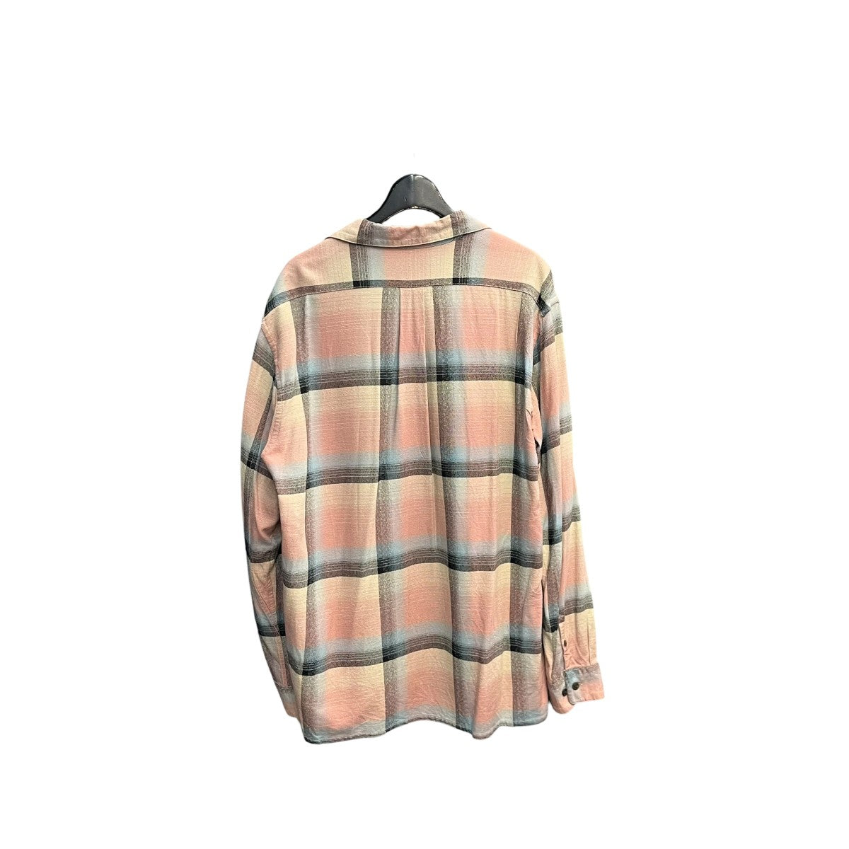 SUGARHILL RAYON OMBRE PLAID OPEN COLLAR BLOUSEレーヨン素材チェックシャツ2441000507 古着・中古-2枚目のアイテム画像